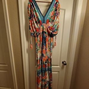 Floral boho maxi dress